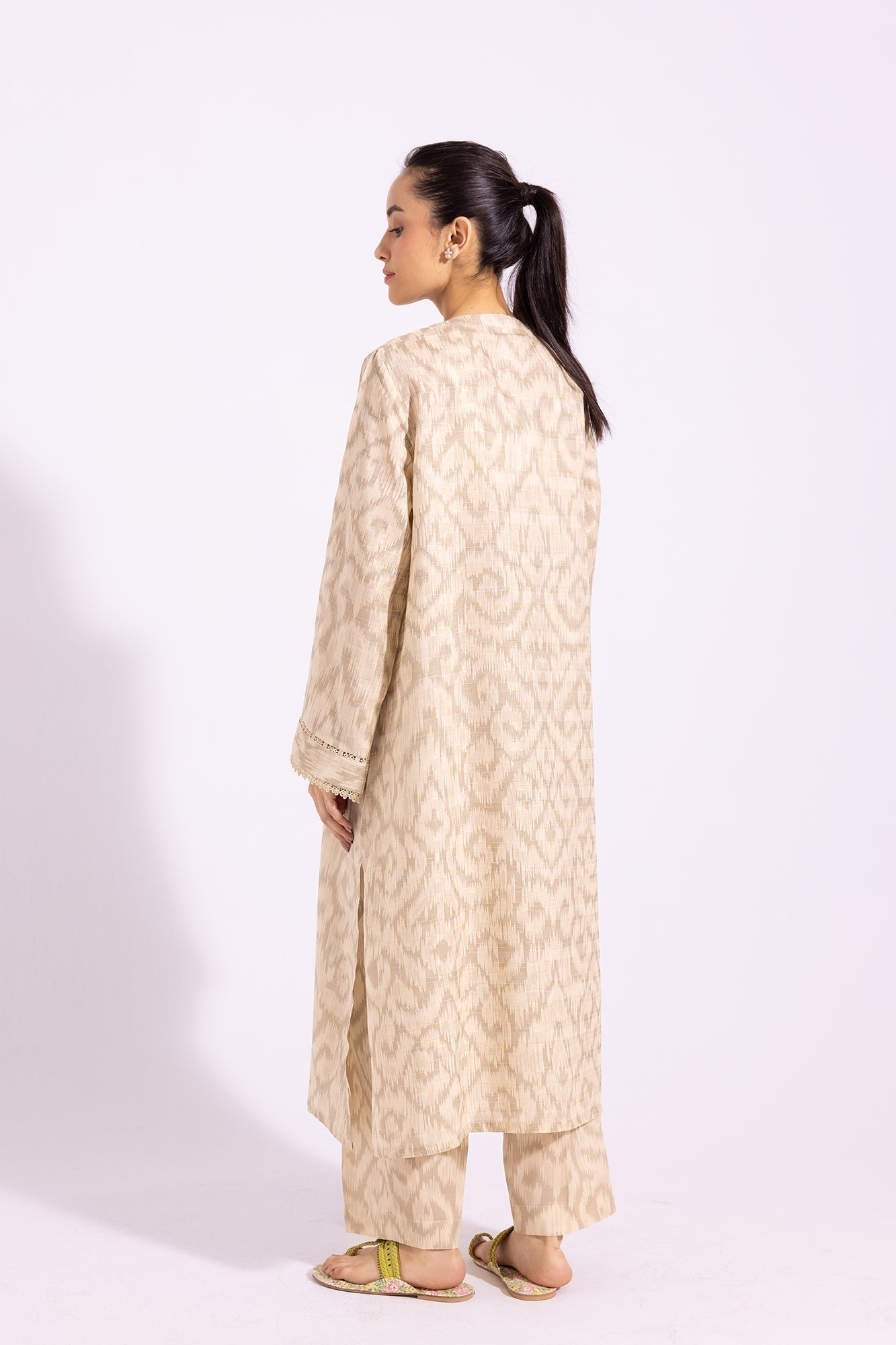 Ethnic Vanilla 2 Piece Cotton Outfit