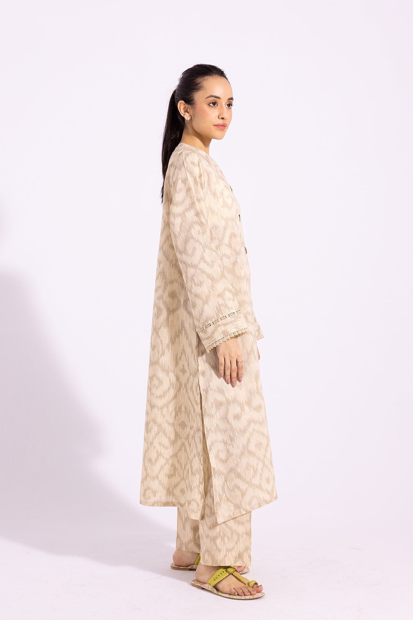 Ethnic Vanilla 2 Piece Cotton Outfit